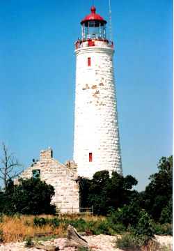 Chantry Island Lighthouse and buildings